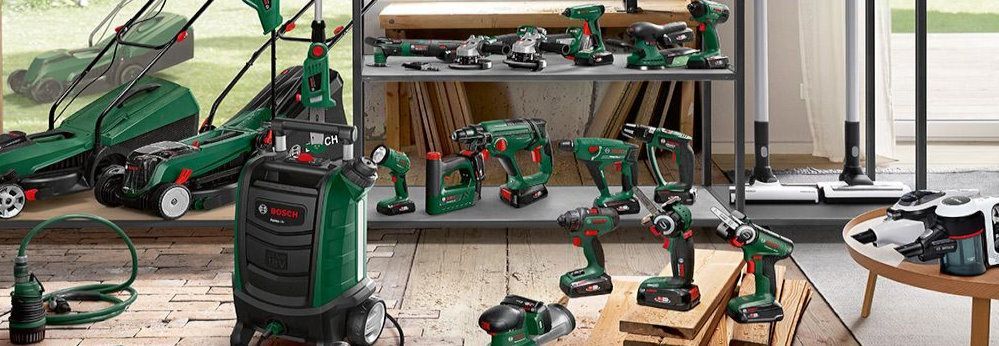 Eine Übersicht von Bosch Home & Garden Geräten